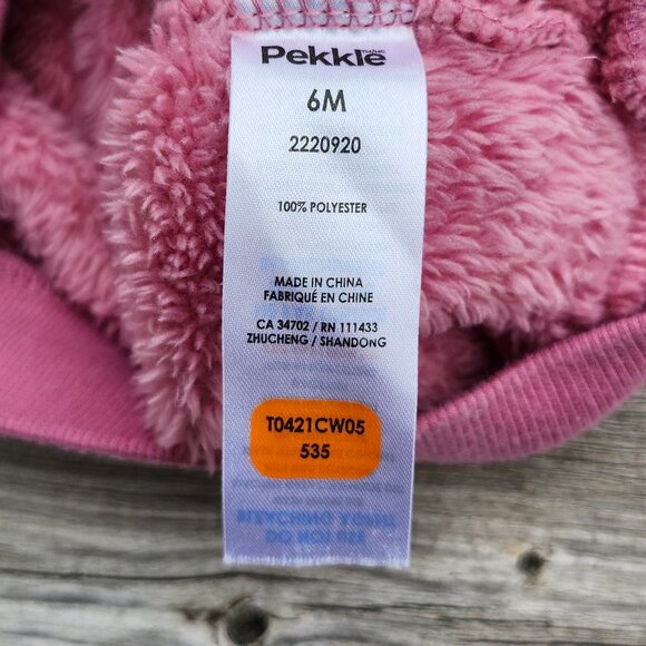 CUTE PEKKLE Kids Rainbow Fleece Top Matching Onesie Size 6 Months PINK - Picture 4 of 8